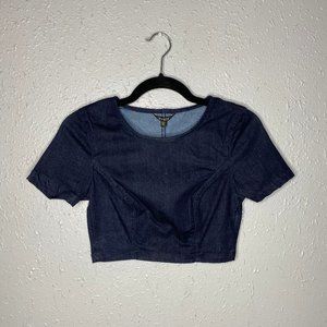Jean Material Crop Top from Guess